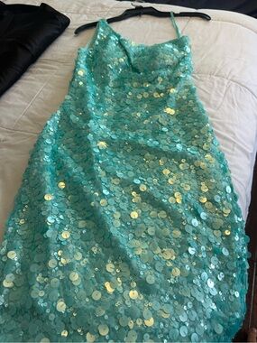 Scala Light Aqua Lined Dress